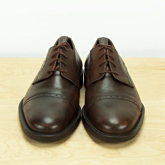 BASS & CO Mens Brown Leather Dress Shoe. - Picture 6 of 8